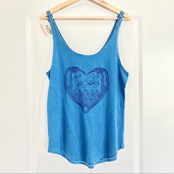 NWT Salt Life Blue Let’s Get Salty Tank Top Large